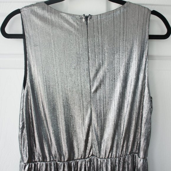 Francesca’s Collection Size Large Silver Jumpsuit - Picture 15 of 16